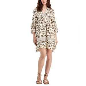NWT Inc International Concepts crochet tiger dress | boho v-neck mini dress